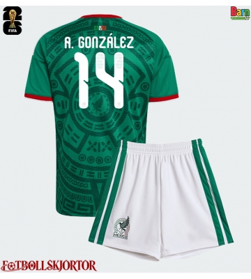 Mexiko Armando Gonzalez #14 Hemmakläder Barn VM 2026 Kortärmad (+ Korta byxor)